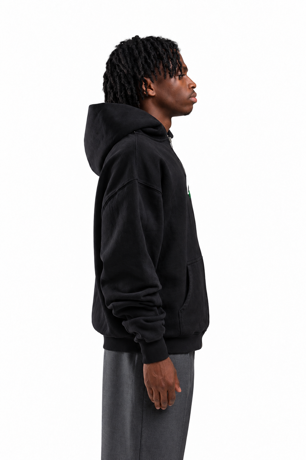 444 NO LOVE HOODIE IN BLACK