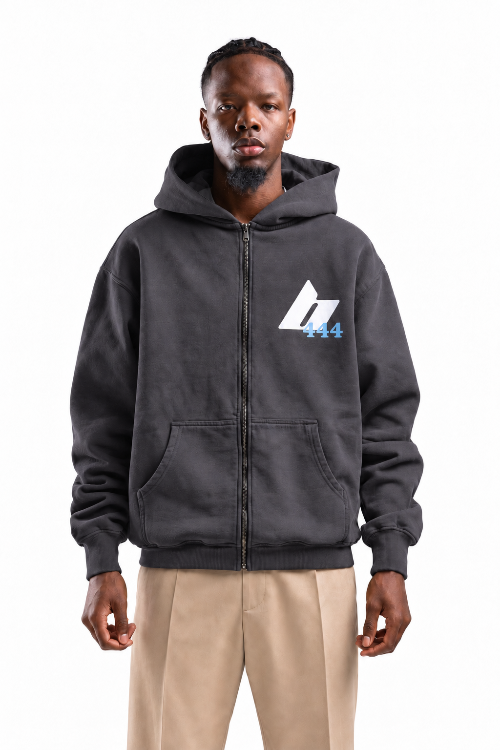444 NO LOVE HOODIE IN SHADOW