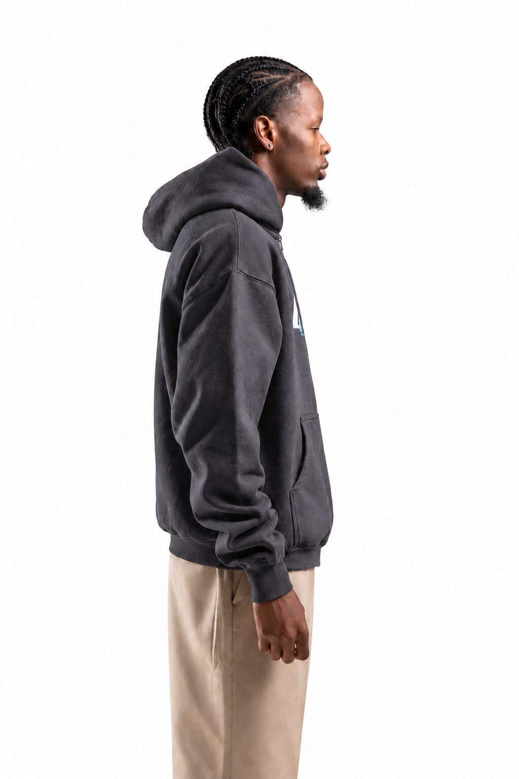 444 NO LOVE HOODIE IN SHADOW
